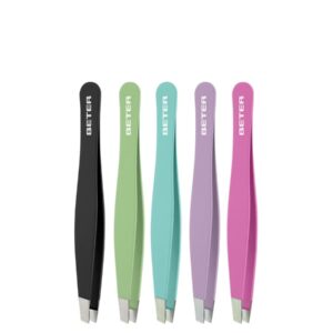 Beter Pinza de depilar punta oblicua Soft Touch