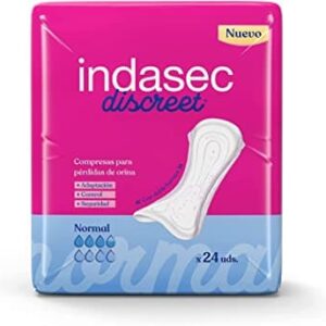 Indasec Discreet Compresas Normal Perdidas Orina Formato Ahorro 24u