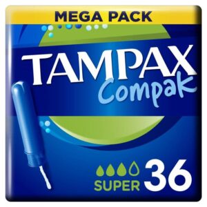 Tampax Compak Tampón Súper Mega Pack 36u
